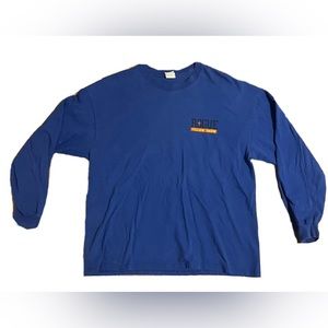 T-Shirt Long Sleeve Logo Rogue Yellow Snow Ale Royal Blue Cotton Size L